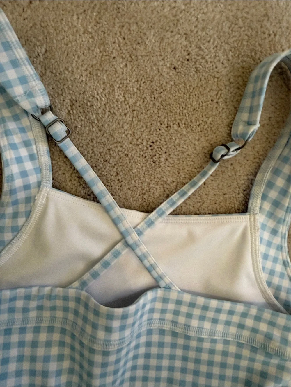 abercrombie kids Blue and White Gingham Sundress